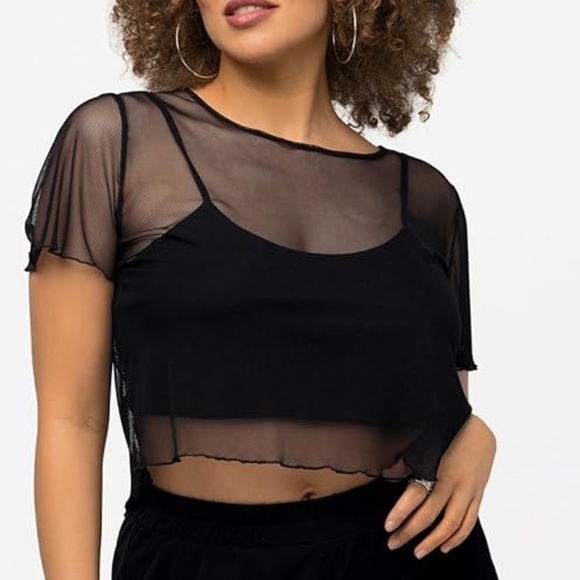 Hollister Tops - Hollister black see through mesh top